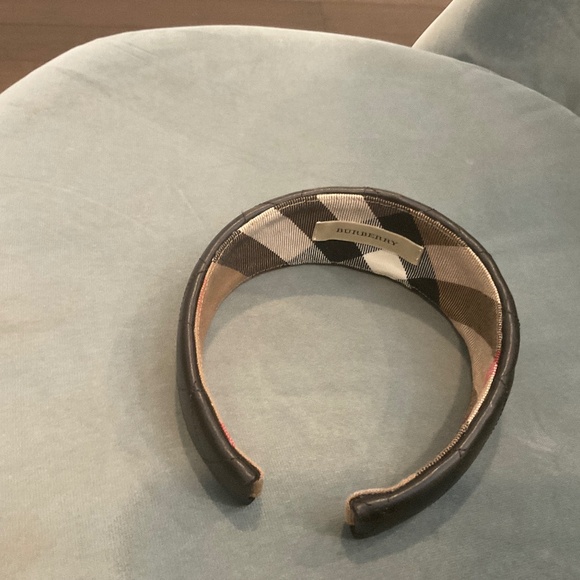 Burberry Accessories - Burberry black leather headband